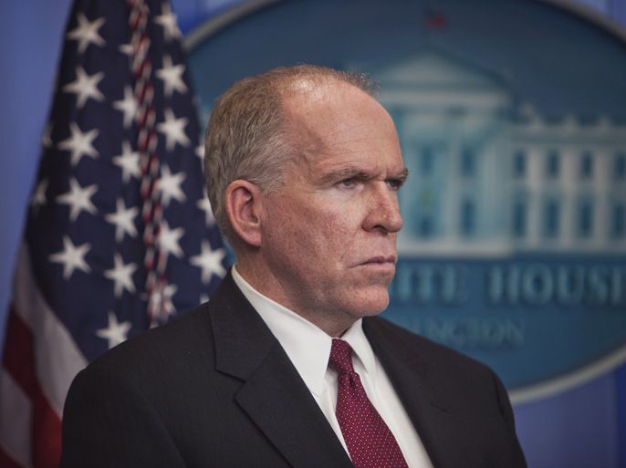FILE) File picture dated 29 October 2010 of John Brennan, Deputy National Security Adviser for Homeland Security and Counterterrorism answers questions from the media in the Brady Press Briefing Room at the White House about suspicious packages found on cargo planes from Yemen in Great Britain and Dubai that were destined for the United States. US President Barack Obama is expected to nominate Brennan for CIA Director 07 January 2013 according to White House sources