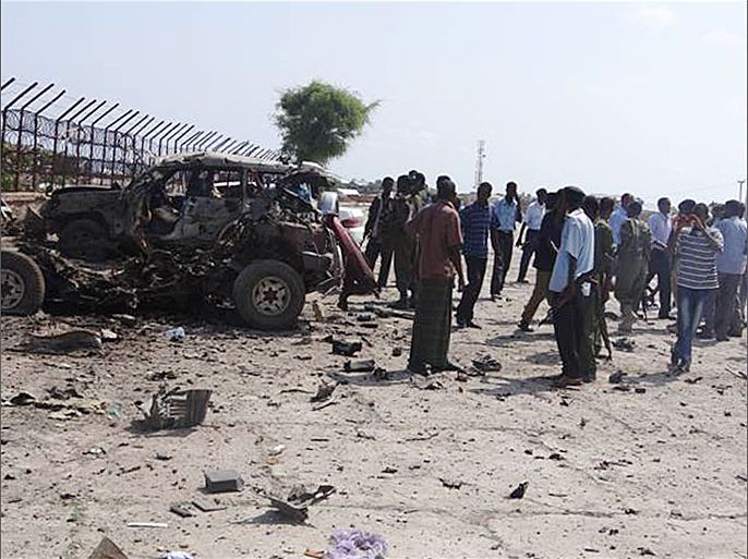 هجوم تفجيري بالقرب من البرلمان الصومالي في مقديشو نوفمبر الماضي.