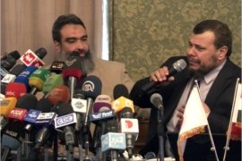 القياديان السلفيان مستشاري الرئيس مرسي خالد علم الدين وبسام الزرقا