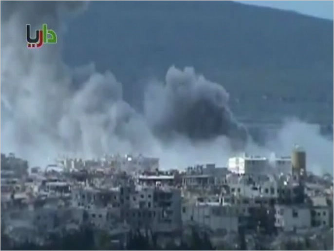 داريا تتعرض لقصف وهجمات يومية من قوات النظام (الجزيرة)