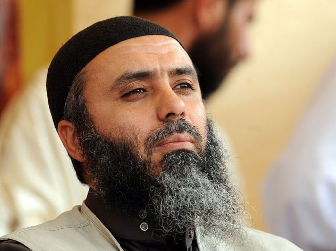 Abou Yadh, leader of Tunisian Salafists is pictured during a meeting on May 20, 2012 in Kairouan. Hundreds of Salafist Muslims gathered Sunday in Kairouan (central Tunisia), for 'the second national congress of Ansar al-Sharia,' one of the most radical movements of the Salafist movement in Tunisia.