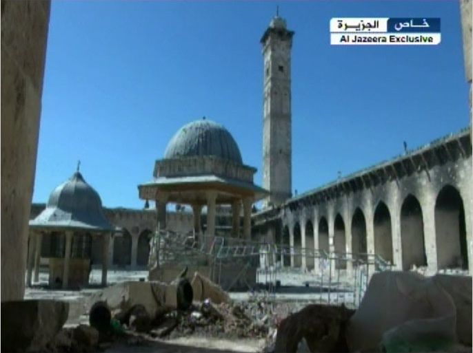 المسجد الأموي بحلب يتحول لساحة حرب حقيقية