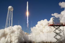 Wallops Island, Virginia, UNITED STATES : This picture provided by NASA shows the Orbital Sciences Corporation Antares rocket is seen as it launches from Pad-0A of the Mid-Atlantic Regional Spaceport (MARS) at the NASA Wallops Flight Facility in Virginia on April 21, 2013. The test launch marked the first flight of Antares and the first rocket launch from Pad-0A. The Antares rocket delivered the equivalent mass of a spacecraft, a so-called mass simulated payload, into Earth's orbit. AFP PHOTO/NASA/Bill Ingalls/HO ++RESTRICTED TO EDITORIAL USE - NOT FOR ADVERSTISING OR MARKETING CAMPAIGNS - MANDATORY CREDIT: AFP PHOTO/NASA/BILL INGALLS - DISTRIBUTED AS A SERVICE TO