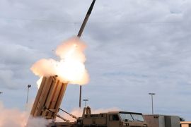 This March 18, 2009 handout image courtesy of the US Missile Defense Agency shows the launch of the Terminal High Altitude Area Defense (THAAD) missile during a test. The United States is to deploy a THAAD missile defense battery to defend its bases on the Pacific island of Guam, the Pentagon said on April 3, 2013 following threats from North Korea