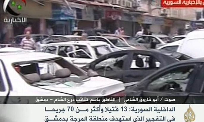 مقتل 13 في تفجير انتحاري في دمشق اليوم