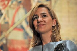 A file picture taken on September 13, 2011 shows Spain's Princess Cristina attending a preview of the exhibition "The Invention of Glory: Alfonso V and the Pastrana Tapestries" at the National Gallery of Art in Washington. Spain's Princess Cristina has been summoned to testify as a suspect in a corruption case involving her husband, a court official said on April 3, 2013, an historic blow to the prestige of the royal family including her father King Juan Carlos. The princess must testify as a suspect on April 27 at the court in Palma on the Mediterranean island of Mallorca in a case centred on accusations of embezzlement and influence peddling by her husband, Inaki Urdangarin.