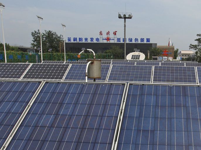 epa03334103 An external view of Yingli Green Energy Holdings Co in Baoding, Hebei Province, China, 02 August 2012. Yingli Green Energy, along with three of the largest solar panel companies in the country, canceled a scheduled protest against a complaint filed to the European Commission over China dumping solar panels in Europe, citing unpleasant weather conditions. More than 10,000 employees from the four companies were expected to join in the coordinated demonstration against the complaint filed by German's biggest solar panel company Solarworld AG before it was canceled. EPA/HOW HWEE YOUNG