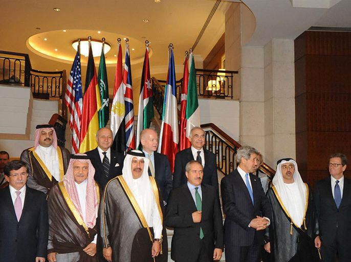 لقطة للوزراء المشاركين باجتماع عمان من أجل سورياِ