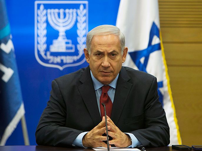 Israel's Prime Minister Benjamin Netanyahu attends a Likud party meeting at the Knesset, Israeli parliament, in Jerusalem May 20, 2013. REUTERS/Ronen Zvulun (JERUSALEM - Tags: POLITICS)