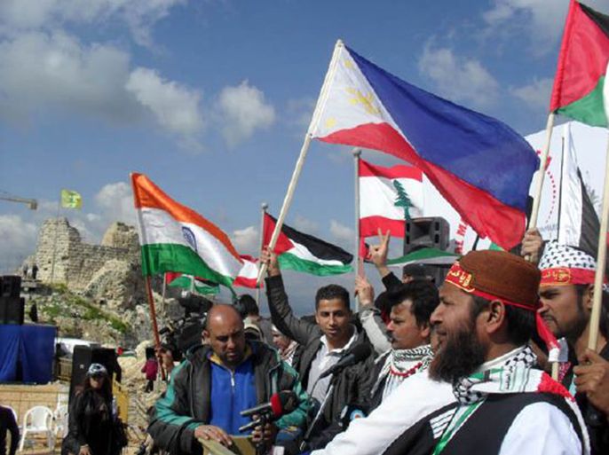 مشاركون من دول عديدة أحيوا مع الفلسطينيين غير مرة ذكرى النكبة.