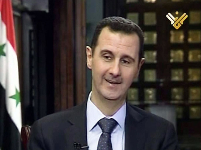 ‪الأسد اعتبر ما يجري في مصر‬ (الفرنسية)