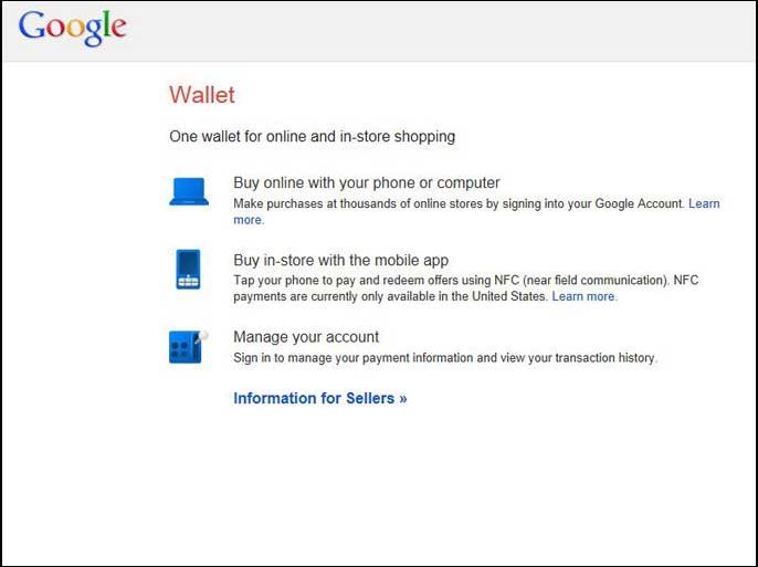 محفظة غوغل Google Wallet