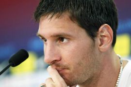 epa03741587 (FILE) A file picture dated 18 July 2012 shows FC Barcelona's Argentinean forward Lionel Messi during a press conference following his team's training session in Barcelona's sport complex in Sant Joan Despi, Barcelona, Spain. Lionel Messi and his father Jorge Horacio are to be charged with tax evasion, the Spanish public prosecutors' office said on 12 June 2013. Prosecutor Raquel Amado in Gava, the seaside resort close to Barcelona where Messi lives, has charged that Messi and his father defrauded the tax office out of around four million euros (5.3 million US dollars) between 2007 and 2009 in relation to the Barca idol's image rights. EPA/ANDREU DALMAU