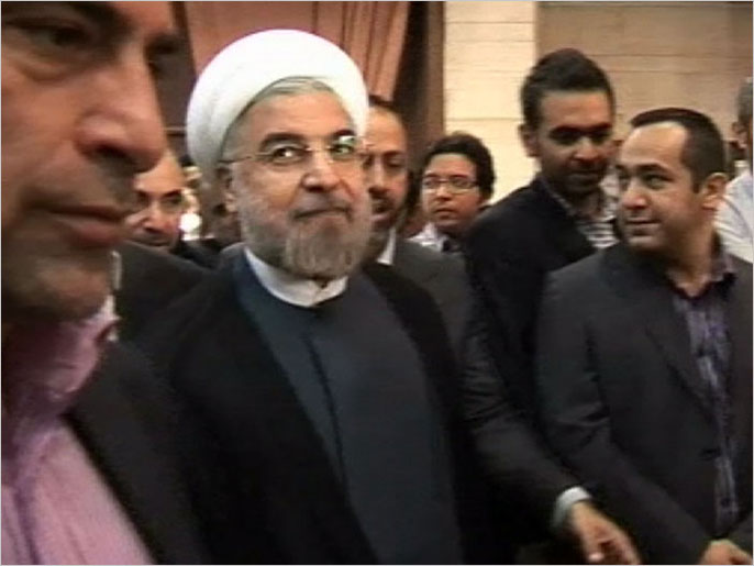 ‪حسن روحاني أنهى ثمانية أعوام من حكم المحافظين‬ (الجزيرة)