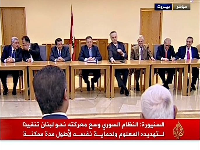 مؤتمر صحفي لقوى 14 آذار في لبنان تتناول الوضع الداخلي وعلاقته بما يجري في سوريا