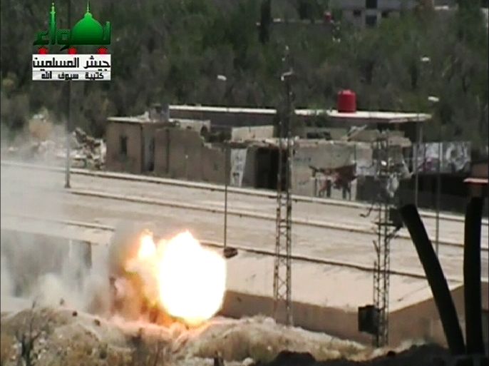 تفجير دبابة بالمتحلق الجنوبي في دمشق