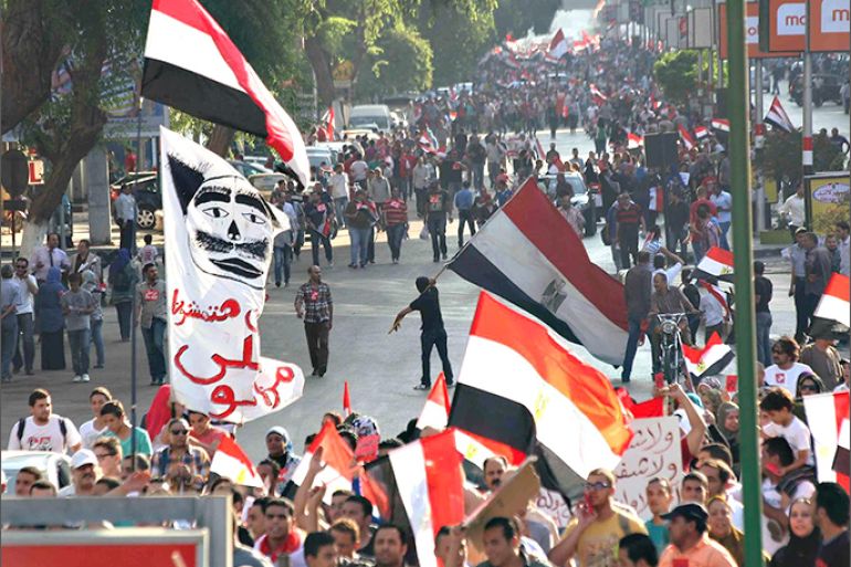 المسيرات المتجهة إلى ميدان التحرير