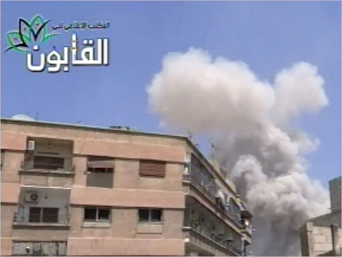 جانب من القصف الذي استهدف حي القابون بدمشق (الجزيرة)