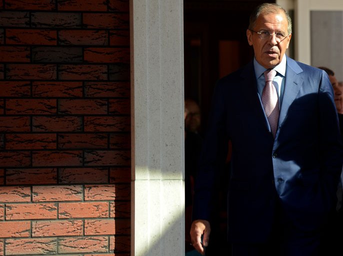 RUSSIAN FEDERATION : Russia's Foreign Minister Sergei Lavrov arrives for the Baltic Sea States summit in Kaliningrad on June 6, 2013. Denmark, Estonia, Iceland, Russia, Latvia, Norway, Poland, Finland, Germany and Sweden, as well as representatives of the European Commission, are to consider the future of the region and to come to an agreement on the reform of the Council of the Baltic Sea States (CBSS) organization. AFP PHOTO