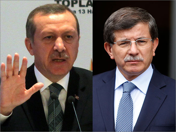 ‪أردوغان وأوغلو رفضا الانتقادات الأوروبية لتعامل حكومتهما مع الاحتجاجات‬ (الجزيرة)
