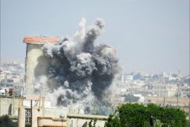 Smoke rises after what activists said was shelling by forces loyal to Syria's President Bashar al-Assad in Houla, near Homs July 2, 2013. Picture taken July 2, 2013. REUTERS/Maysara Al-Masri/Shaam News Network/Handout via Reuters (SYRIA - Tags: POLITICS CIVIL UNREST)