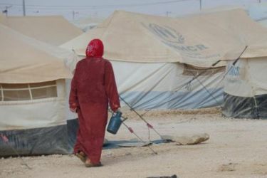 رهام زوجة شابة ستضع مولودها الأول في مخيم الزعتري