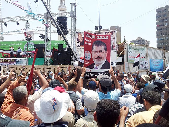 المظاهرات في ميدان العدوية - أنصار مرسي يواصلون اعتصاماتهم