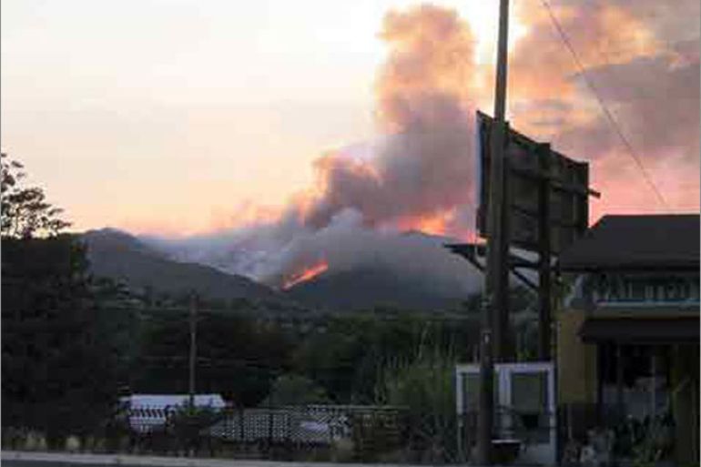 This still image from video provided courtesy of KPHO-TV / CBS-5-AZ.COM shows fires raging in the hills near Yarnell, Arizona on June 30, 2013. At least 19 firefighters were killed battling a wildfire in Arizona, a spokesman with the Yavapai County Sheriff's office said late Sunday, updating an earlier toll of 18 given by the fire department. The firefighters all died sometime late Sunday afternoon, June 30, 2013 while fighting to contain the Yarnell Hill wildfire north of Phoenix, spokesman Steve Skurga told AFP, without giving further details. AFP PHOTO / KPHO-TV/CBS-5-AZ.COM == RESTRICTED TO EDITORIAL USE / MANDATORY CREDIT: "AFP PHOTO / KPHO-TV/CBS-5-AZ.COM"/ NO SALES / NO MARKETING / NO ADVERTISING CAMPAIGNS / DISTRIBUTED AS A SERVICE TO CLIENTS ==