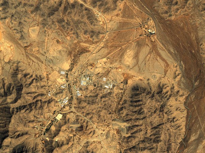 1141 - Al Watah, -, SAUDI ARABIA : This handout image received from IHS Jane’s Intelligence Review/DigitalGlobe on July 11, 2013 shows satellite imagery from March 21, 2013 showing the Al Watah DF-3 complex surface to surface missile facility in Saudi Arabia. Saudi Arabia appears to be targeting both Iran and Israel with ballistic missiles from a previously undisclosed base deep in the desert, a British-based defence analyst said on July 11, 2013. Satellite images show launch pads with some markings pointed towards potential Iranian targets and others towards possible locations in Israel, IHS Jane's Intelligence Review said.RESTRICTED TO EDITORIAL USE - MANDATORY CREDIT " AFP PHOTO / IHS Jane’s Intelligence Review/DigitalGlobe " - NO MARKETING NO ADVERTISING CAMPAIGNS - DISTRIBUTED AS A SERVICE TO CLIENTS