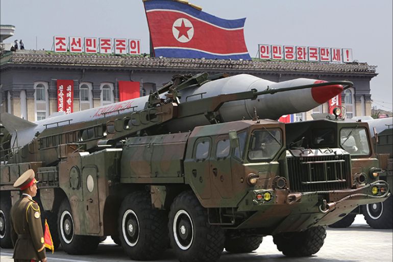 A missile is carried by a military vehicle during a parade to commemorate the 60th anniversary of the signing of a truce in the 1950-1953 Korean War, at Kim Il-sung Square in Pyongyang July 27, 2013. REUTERS/Jason Lee (NORTH KOREA - Tags: POLITICS MILITARY ANNIVERSARY)