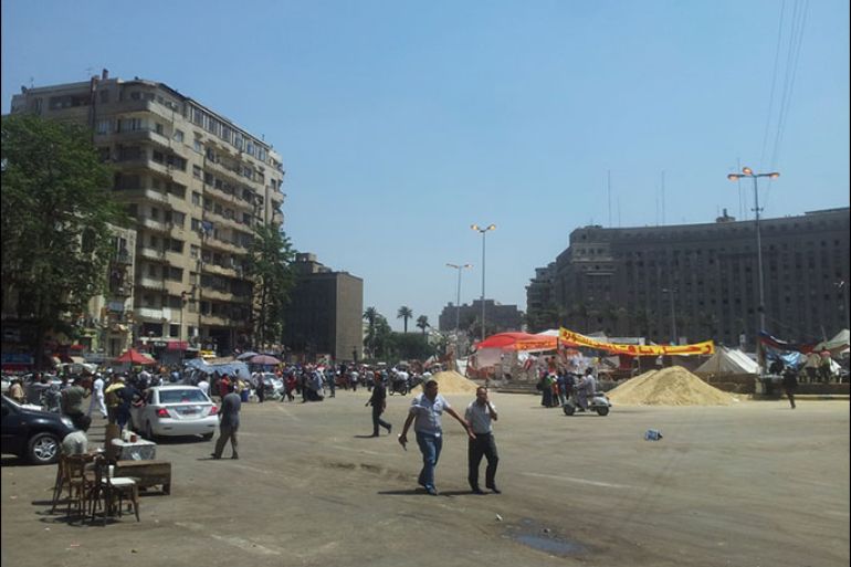 هدوء بميدان التحرير بعد ليلة صاخبة