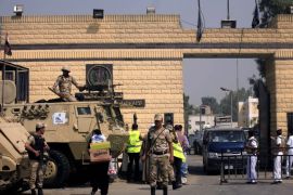 Egyptian army soldiers guard Torah Prison, where Egypt's deposed autocrat Hosni Mubarak has been held, in Cairo, Egypt, Thursday, Aug. 22, 2013. Egypt's ousted leader Hosni Mubarak has been released from jail and taken to military hospital in Cairo.