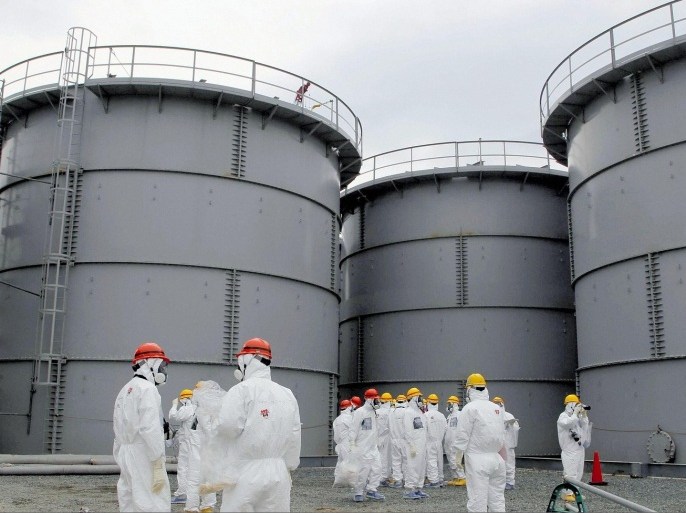 Tanks of radiation-contaminated water are seen at the Tokyo Electric Power Co (TEPCO)'s tsunami-crippled Fukushima Daiichi nuclear power plant in Fukushima prefecture, in this file photo released by Kyodo March 1, 2013. Japan's government believes radiation-contaminated water has been leaking into the Pacific Ocean from the wrecked Fukushima Daiichi nuclear plant for the past two years, an industry ministry official told reporters on August 7, 2013. Mandatory Credit.