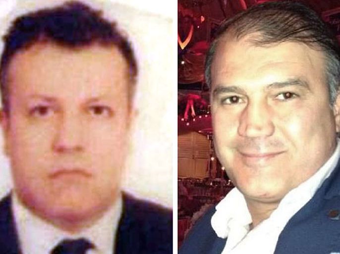 A composite of two undated file pictures obtained from the Turkish Ihlas news agency shows Turkish Airlines pilot Murat Akpinar (R) and his co-pilot Murat Agca, kidnapped on August 9, 2013 in Beirut. Lebanon's interior minister and Turkey's ambassador to Lebanon confirmed in separate statements that gunmen kidnapped two pilots working for Turkish Airlines early on August 9 on the airport road in the Lebanese capital. Turkish Airlines' press office announced that the pilots were Turkish nationals named Murat Akpinar and Murat Agca. AFP PHOTO/ IHLAS