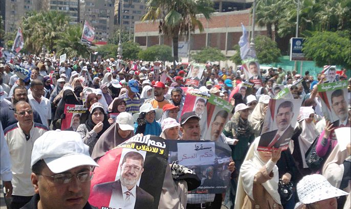 مظاهرات حاشدة امام مديريرية امن الاسكندرية لرفض فض الاعتصام