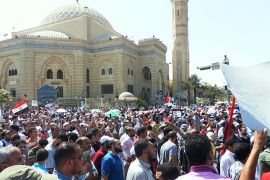مظاهرات اليوم أمام مسجد الحصري بمدينة 6 أكتوبر