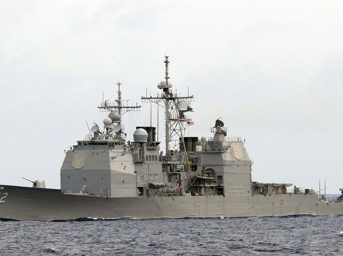 epa03835969 A handout photo released by the US Navy Visual News Service show the guided-missile destroyer USS Mahan (DDG 72) during the Iwo Jima Expeditionary Strike Group (ESG) composite unit training exercise (COMPTUEX) in the Atlantic Ocean on 05 September 2007. The ship will, according to officials, remain deployed in the Eastern Mediterranean to provide 'options for all contingencies, and that requires positioning our forces, positioning our assets to be able to carry out whatever options the president might choose' in response to the situation in Syria. The Navy destroyer USS Rampage was due to replace the USS Mahan but now joins her along with the guided missile destroyers USS Gravelly and USS Barry. US Defence Secretary Chuck Hagel declined to discuss any specific options, but other reports said the US Navy was reinforcing its presence in the Mediterranean Sea. EPA/US NAVY / MC2 JASON R. ZALASKY / HANDOUT HANDOUT EDITORIAL USE ONLY