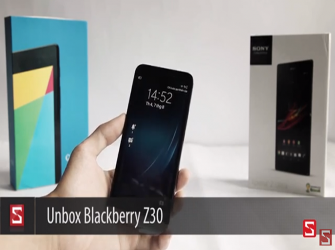 هاتف BlackBerry Z30 يظهر في فيديو مُسرَّب