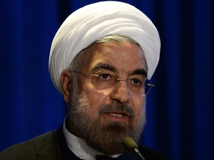 Iran's President Hassan Rouhani speaks at an Asia Society event on the sidelines of the 68th United Nations General Assembly, in New York, September 26, 2013.
