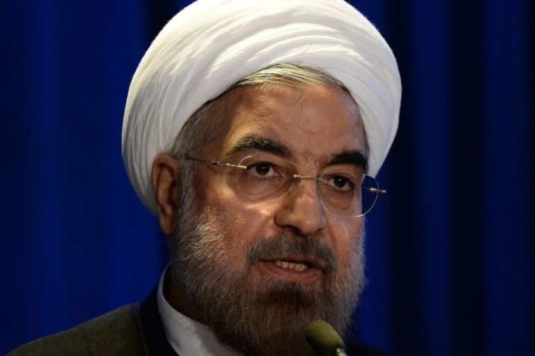 Iran's President Hassan Rouhani speaks at an Asia Society event on the sidelines of the 68th United Nations General Assembly, in New York, September 26, 2013.