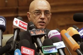 Constituent Assembly spokesman Mohamed Salmawy speaks at a news conference at the Shura Council in Cairo September 22, 2013.