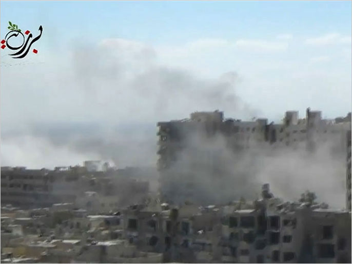 غارات جوية لقوات النظام على برزة وجوبر(الجزيرة)