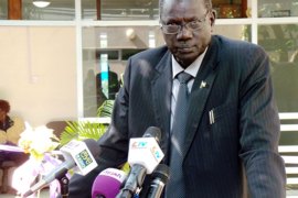 مايكل مكوي وزير الاعلام والبث بحكومة جنوب السودان