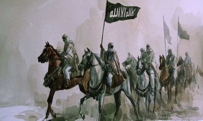 بالهجري: رسم لمجموعة الفرسان- سالم مذكور