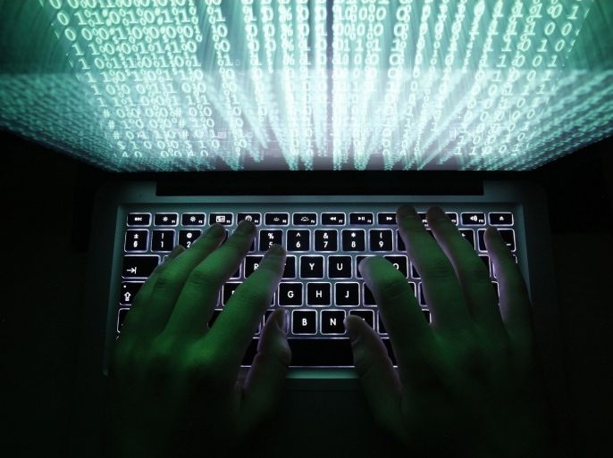 A man types on a computer keyboard in Warsaw, in this February 28, 2013 file picture illustration. Microsoft Corp and the FBI, aided by authorities in more than 80 countries, have launched a major assault on one of the world's biggest cyber crime rings, believed to have stolen more than $500 million from bank accounts over the past 18 months. To match Exclusive CITADEL-BOTNET.