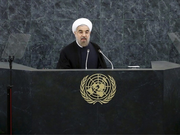 Iran's President Hassan Rouhani addresses the 68th United Nations General Assembly at UN headquarters in New York, September 24, 2013.
