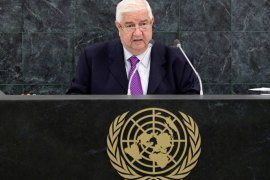 Syrian Foreign Minister Walid al-Moualem addresses the 68th session of the United Nations General Assembly in New York September 30, 2013. REUTERS/Adrees Latif (UNITED STATES - Tags: POLITICS)