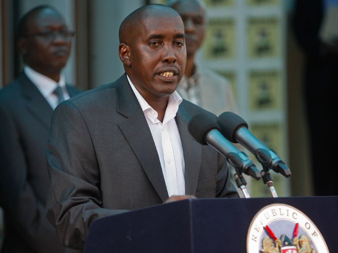 epa03888879 Kenya's Cabinet Secretary of Interior Security Joseph Ole Lenku addresses the press outside of the president's office in Nairobi, Kenya, 29 September 2013. In the statement provided by Lenku's office to the journalists, states that so far the police have recorded statements from 156 witnesses and forensic investigators have identified one of the vehicles used by the terrorist and they have recovered crucial items in the vehice including an assortment of iilegal weapons. It also states that death toll from the Westgate Mall attack remains at 67
