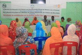 احدى الجلسات التوعوية حول التخطيط الاسري لوزارة ترقية المراة في مدينة جيبوتي.