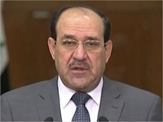 المالكي قال إن العراق يتعرض لمؤامرة كبيرة (الجزيرة)
